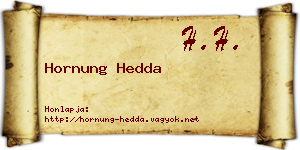Hornung Hedda névjegykártya